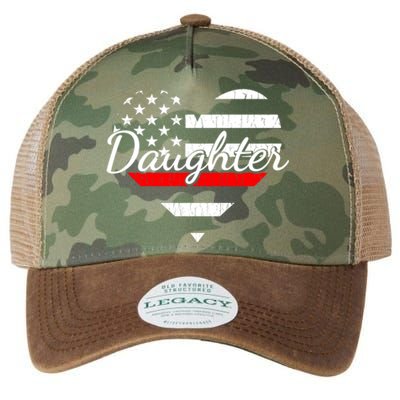 Firefighter Daughter Life Heart The Thin Red Line Heart Gift Legacy Tie Dye Trucker Hat