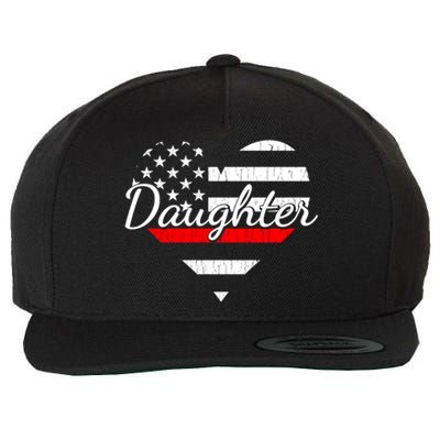 Firefighter Daughter Life Heart The Thin Red Line Heart Gift Wool Snapback Cap