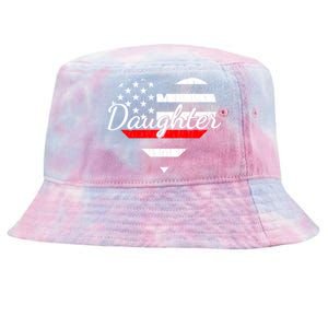 Firefighter Daughter Life Heart The Thin Red Line Heart Gift Tie-Dyed Bucket Hat