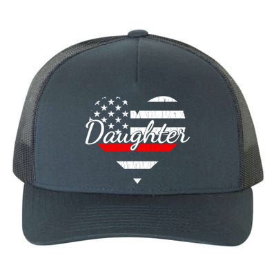 Firefighter Daughter Life Heart The Thin Red Line Heart Gift Yupoong Adult 5-Panel Trucker Hat