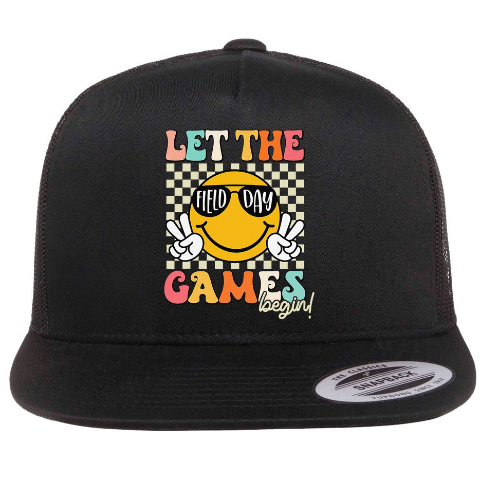 Field Day Let The Games Begin 2025 Teachers Flat Bill Trucker Hat