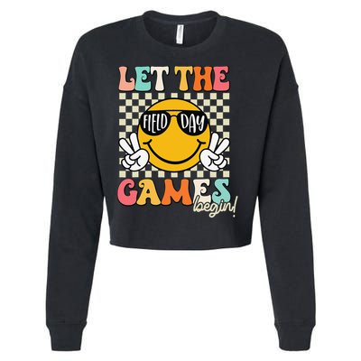 Field Day Let The Games Begin 2025 Teachers Cropped Pullover Crew