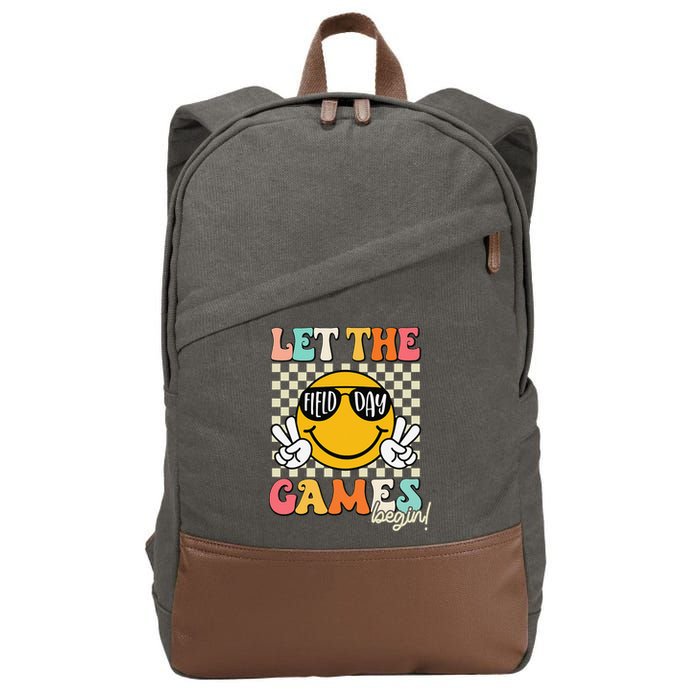 Field Day Let The Games Begin 2025 Teachers Cotton Canvas Backpack