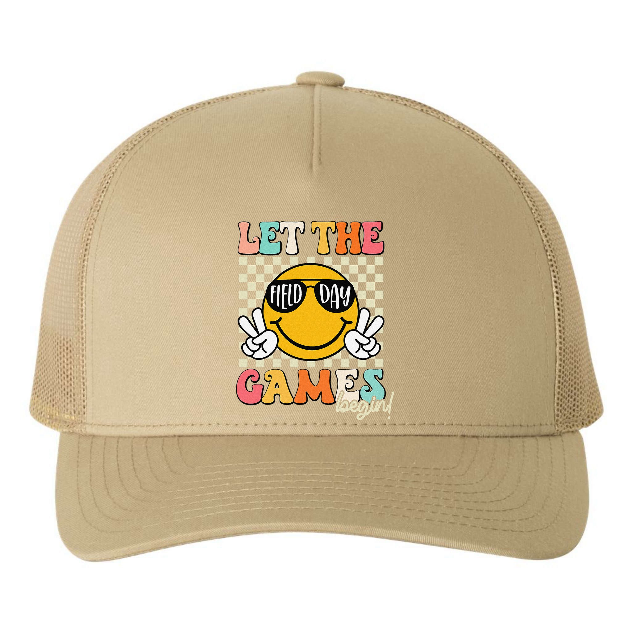 Field Day Let The Games Begin 2025 Teachers Yupoong Adult 5-Panel Trucker Hat