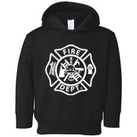 Fire Department Logo Uniform Fireman Symbol Firefighter Gear Toddler Hoodie