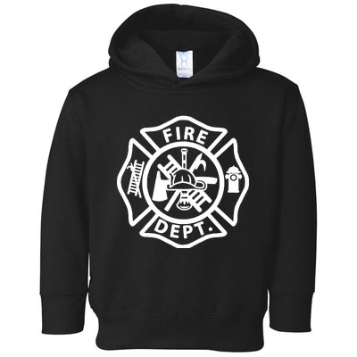 Fire Department Logo Uniform Fireman Symbol Firefighter Gear Toddler Hoodie