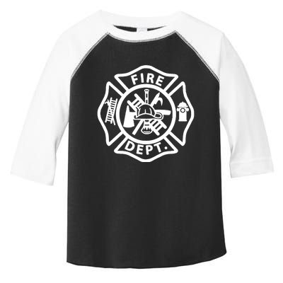 Fire Department Logo Uniform Fireman Symbol Firefighter Gear Toddler Fine Jersey T-Shirt