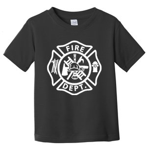 Fire Department Logo Uniform Fireman Symbol Firefighter Gear Toddler T-Shirt