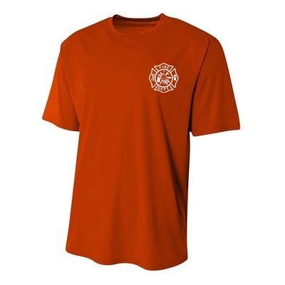 Fire Department Logo Uniform Fireman Symbol Firefighter Gear Performance Sprint T-Shirt