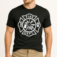 Fire Department Logo Uniform Fireman Symbol Firefighter Gear Cooling Performance Crew T-Shirt