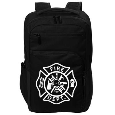 Fire Department Logo Uniform Fireman Symbol Firefighter Gear Impact Tech Backpack