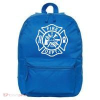 Fire Department Logo Uniform Fireman Symbol Firefighter Gear 16 in Basic Backpack