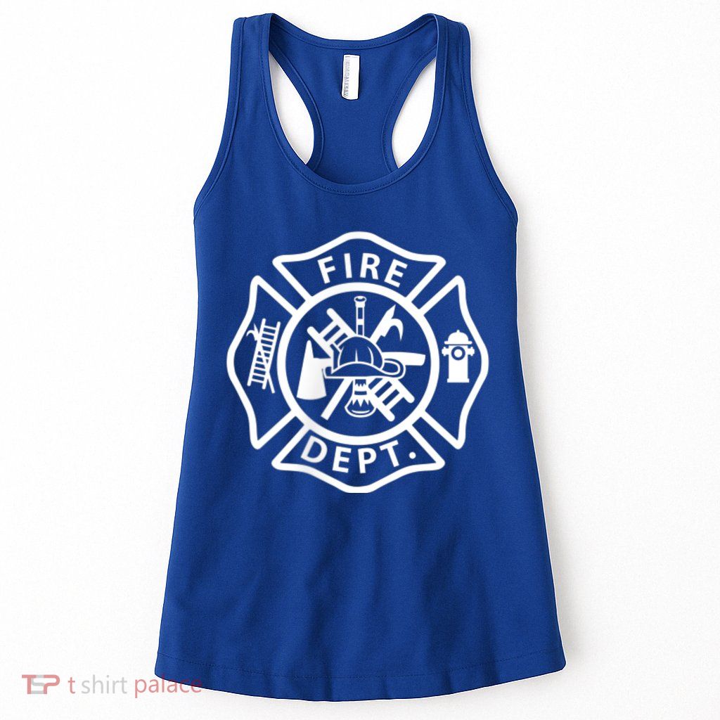 Fire Department Logo Uniform Fireman Symbol Firefighter Gear Womens Tank Top