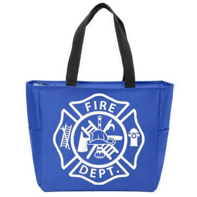 Fire Department Logo Uniform Fireman Symbol Firefighter Gear Zip Tote Bag