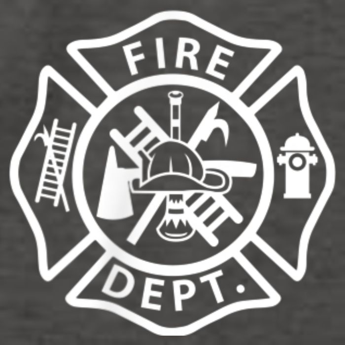 Fire Department Logo Uniform Fireman Symbol Firefighter Gear Vector Backpack