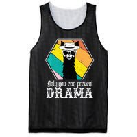 Funny Drama Llama Only You Can Prevent Drama Vintage Llama Mesh Reversible Basketball Jersey Tank