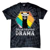 Funny Drama Llama Only You Can Prevent Drama Vintage Llama Tie-Dye T-Shirt