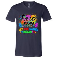 Field Days Let The Games Begin! V-Neck T-Shirt