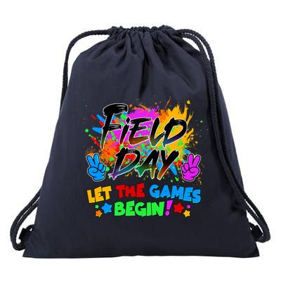 Field Days Let The Games Begin! Drawstring Bag