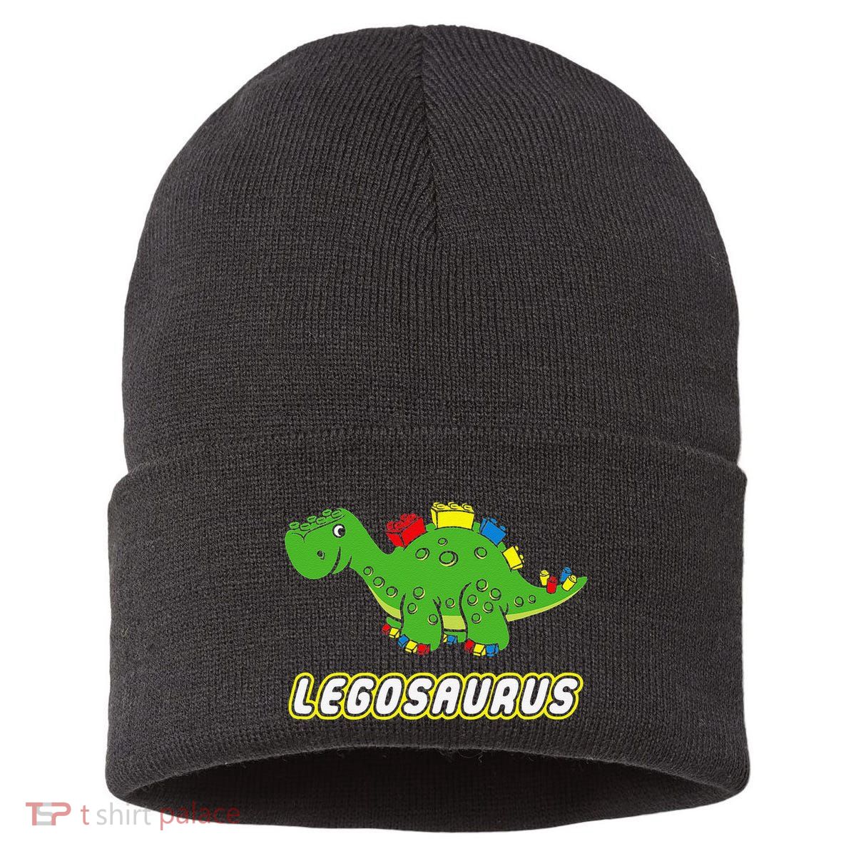 funny dinosaur Legosaurus Legos Saurus dino Sustainable Knit Beanie