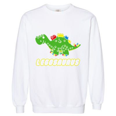 funny dinosaur Legosaurus Legos Saurus dino Garment-Dyed Sweatshirt