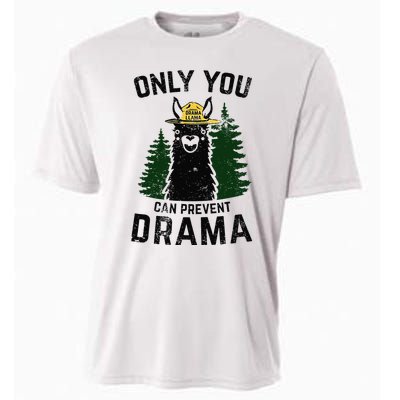 Funny Drama Llama Only You Can Prevent Drama Sarcastic Lover Cooling Performance Crew T-Shirt