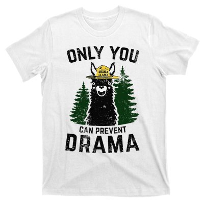 Funny Drama Llama Only You Can Prevent Drama Sarcastic Lover T-Shirt