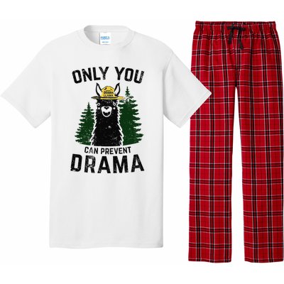 Funny Drama Llama Only You Can Prevent Drama Sarcastic Lover Pajama Set