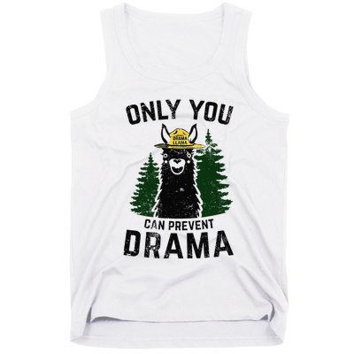 Funny Drama Llama Only You Can Prevent Drama Sarcastic Lover Tank Top