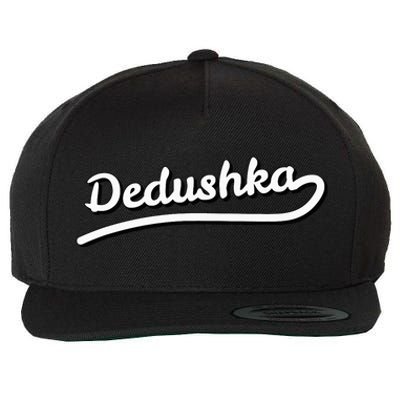 Funny Dedushka Lettering Grandpa Nickname Wool Snapback Cap