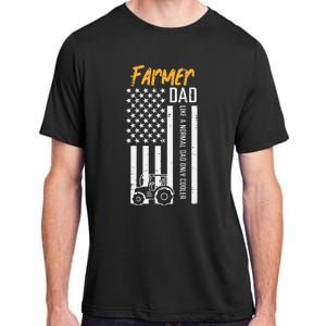 Farmer Dad Like Normal Only Cooler Us Flag Adult ChromaSoft Performance T-Shirt