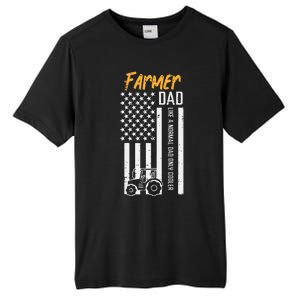 Farmer Dad Like Normal Only Cooler Us Flag Tall Fusion ChromaSoft Performance T-Shirt