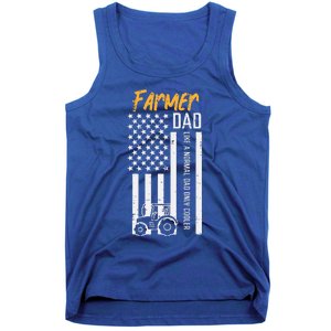 Farmer Dad Like Normal Only Cooler Us Flag Tank Top