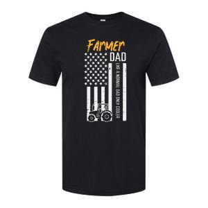 Farmer Dad Like Normal Only Cooler Us Flag Softstyle CVC T-Shirt