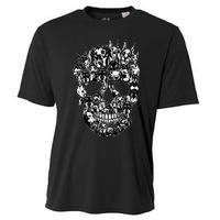 Funny Dog Lover Doberman Skull Halloween Cooling Performance Crew T-Shirt