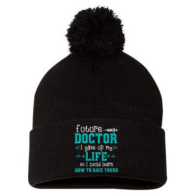 Future Doctor Lifesaver - Pre Med Outfit Med Student Gift Pom Pom 12in Knit Beanie