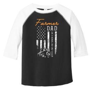 Farmer Dad Like A Normal Dad Only Cooler USA Flag Farming Toddler Fine Jersey T-Shirt