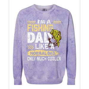 Fishing Dad Like A Normal Dad Only Much Cooler Colorblast Crewneck Sweatshirt