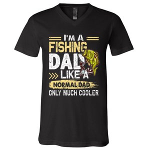 Fishing Dad Like A Normal Dad Only Much Cooler V-Neck T-Shirt