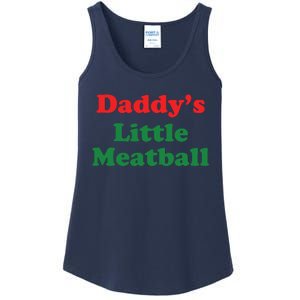 Funny Daddy Little Meatball Ladies Essential Tank