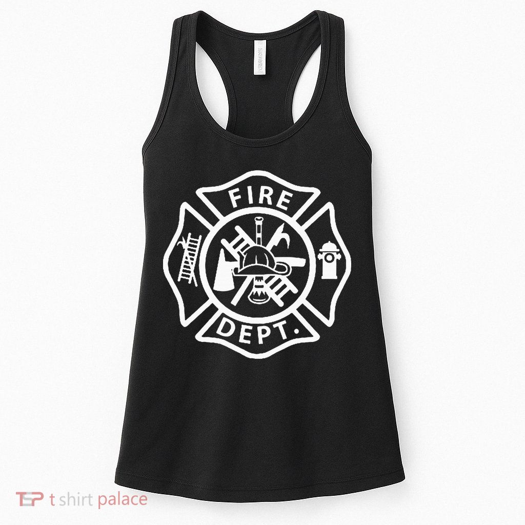 Fire Department Logo Uniform Fireman Symbol Firefighter Gear Womens Tank Top