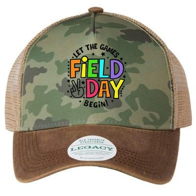 Field Day Let The Games Begin 2025 Teachers Legacy Tie Dye Trucker Hat