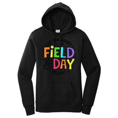 Field Day Let The Games Begin 2025 Teachers Women's Pullover Hoodie