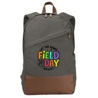 Field Day Let The Games Begin 2025 Teachers Cotton Canvas Backpack