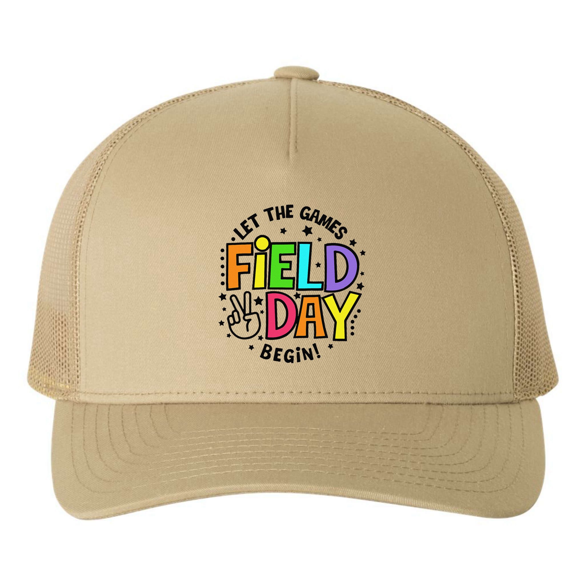 Field Day Let The Games Begin 2025 Teachers Yupoong Adult 5-Panel Trucker Hat