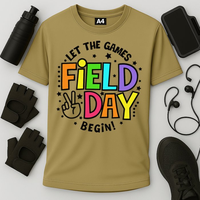 Field Day Let The Games Begin 2025 Teachers Cooling Performance Crew T-Shirt