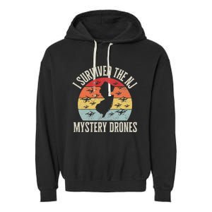 Funny Drone Lover I Survived The New Jersey Mystery Drones Garment-Dyed Fleece Hoodie