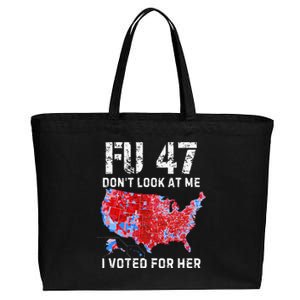 Fu47 DonT Look At Me I Voted For Her Cotton Canvas Jumbo Tote