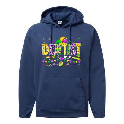 Funny Dentist Lover Mardi Gras Carnival Party Cute Gift Performance Fleece Hoodie