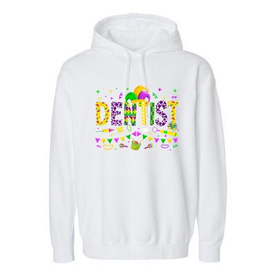 Funny Dentist Lover Mardi Gras Carnival Party Cute Gift Garment-Dyed Fleece Hoodie